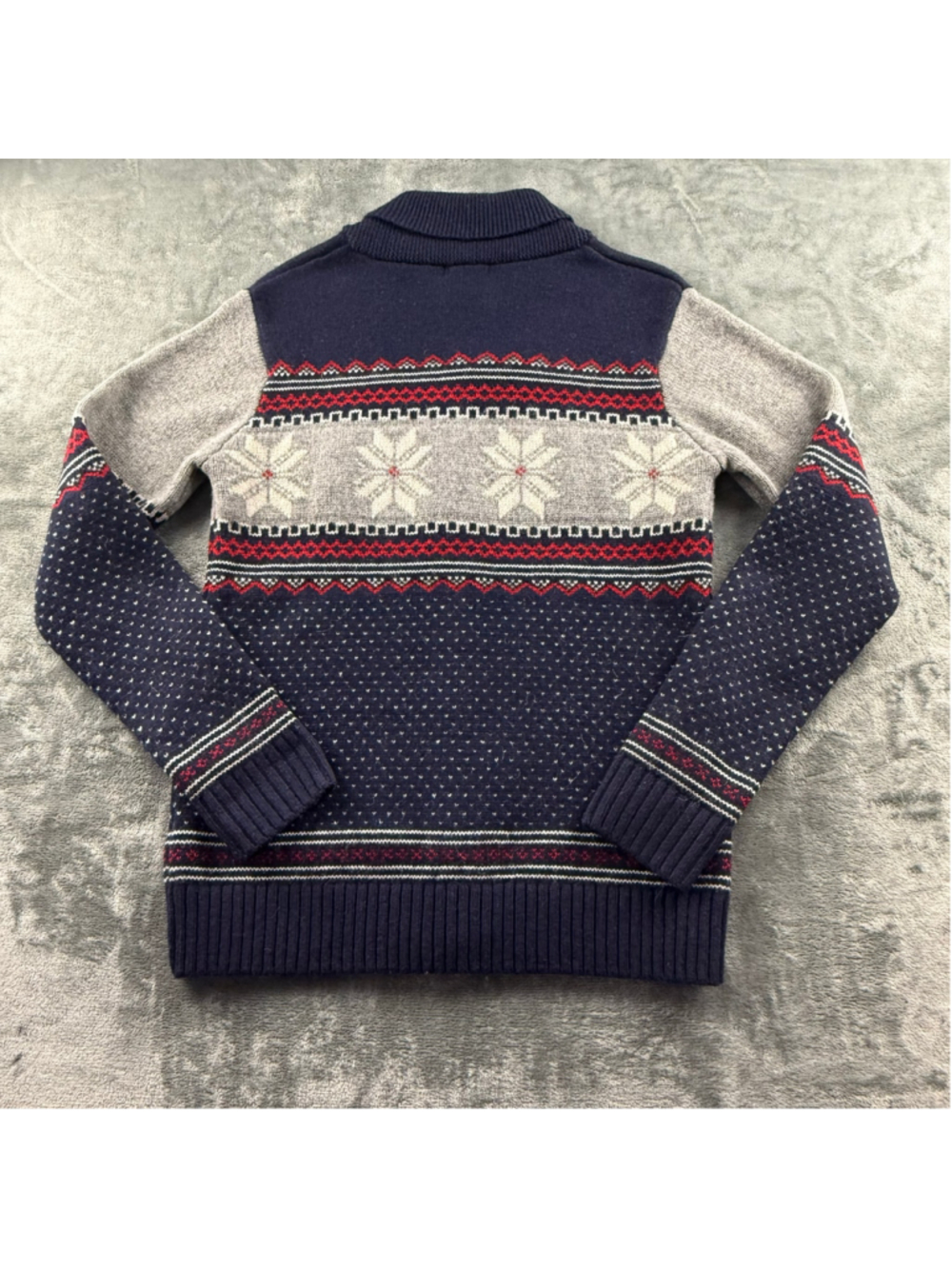 Fair Isle Sweater Women’s M World Republic Lambswool NWT Apres Ski Nordic Navy - Picture 12 of 14